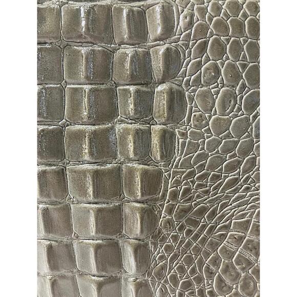 Vintage 80s Structured Reptile Embossed Briefcase - Picture 5 of 11